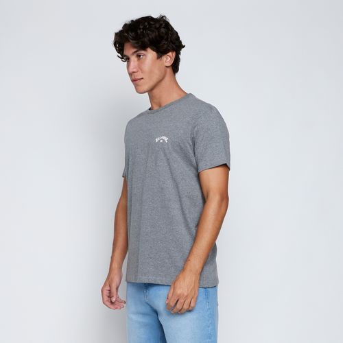 Camiseta Billabong M/C Small Arch Cinza Medio Mescla