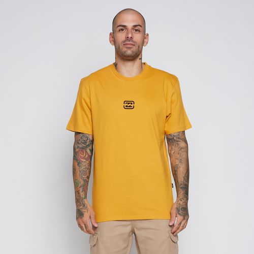 Camiseta Billabong M/C Bracket Wave Color Mostarda