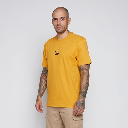 Camiseta Billabong M/C Bracket Wave Color Mostarda