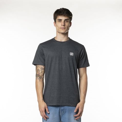Camiseta Billabong M/C Bracket Wave Cinza Escuro Mescla