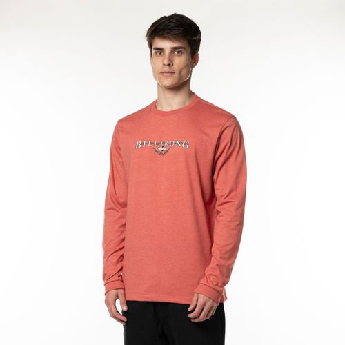 Camiseta Billabong M/L Worded Telha Mescla