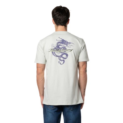 Camiseta Billabong M/C Enter The Dragon Cinza Claro