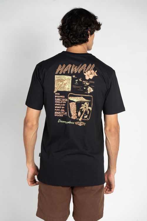 Camiseta Billabong M/C Dreamy Places Hawaii Preto