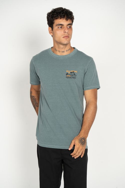 Camiseta Billabong M/C Palm Springs Verde Escuro