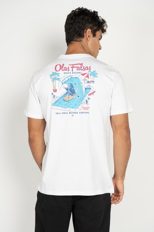 Camiseta Billabong M/C Olas Falsas Branco