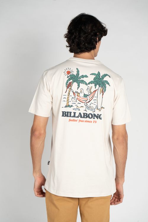 Camiseta Billabong M/C No Pressure Tn Off White