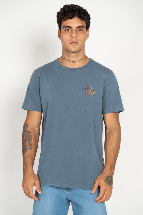 Camiseta Billabong M/C Crayon Wave Marinho