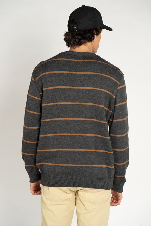 Tricot Billabong Heather Lines Preto Mescla