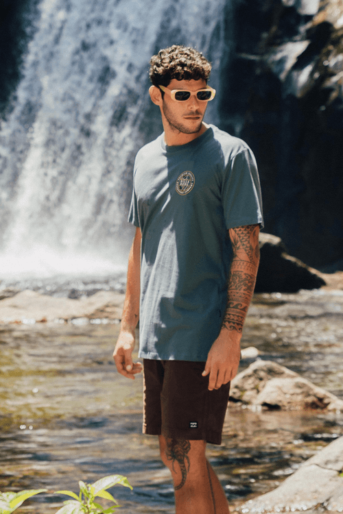 Camiseta Billabong M/C Rotor Fill Verde Escuro