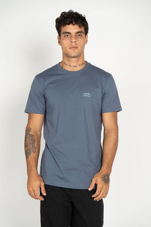 Camiseta Billabong M/C Palms In The Sun Azul Escuro