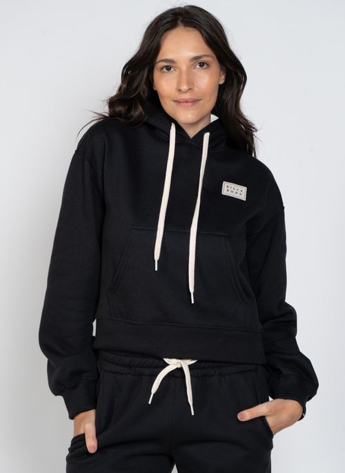 Moletom Billabong Fech Palmin Kendall Etiqueta Preto