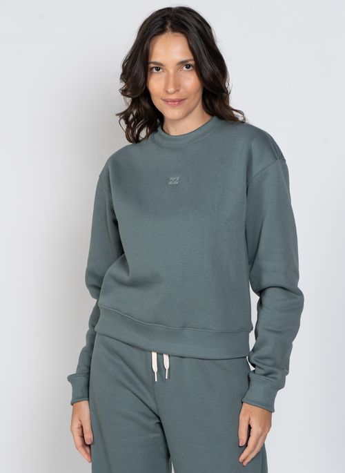 Moletom Billabong Care Cropped Fleece 2 Verde Militar