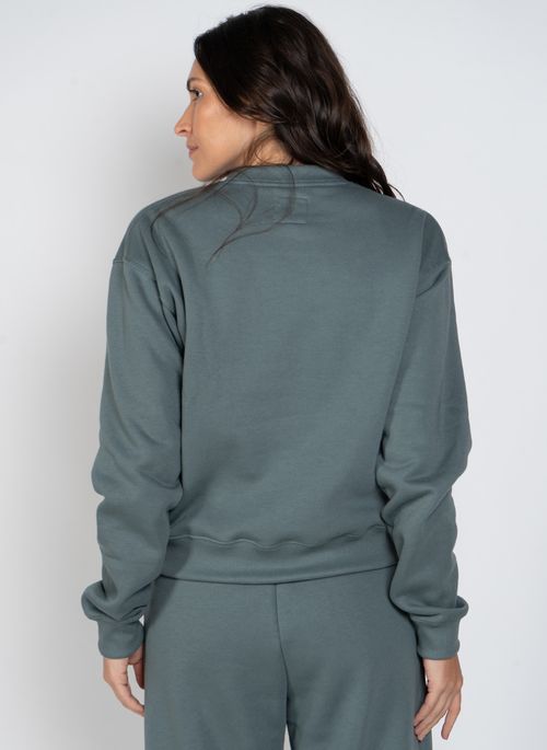Moletom Billabong Care Cropped Fleece 2 Verde Militar