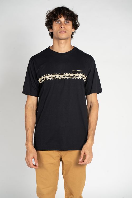 Camiseta Billabong M/C Wave Stripe Preto