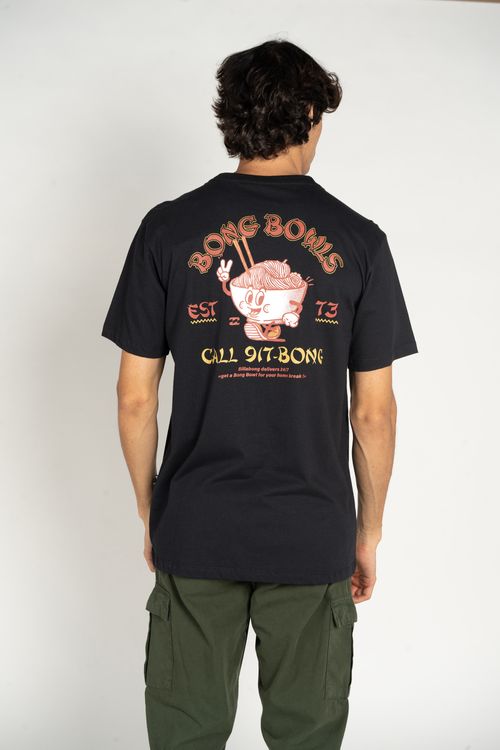 Camiseta Billabong M/C Lunch Break Lamen Preto
