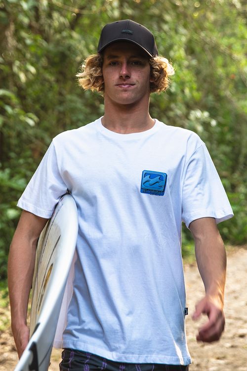 Camiseta Billabong M/C Crayon Wave Branco