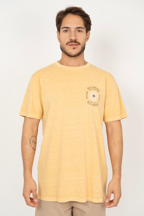 Camiseta Billabong M/C Single Fin Mostarda
