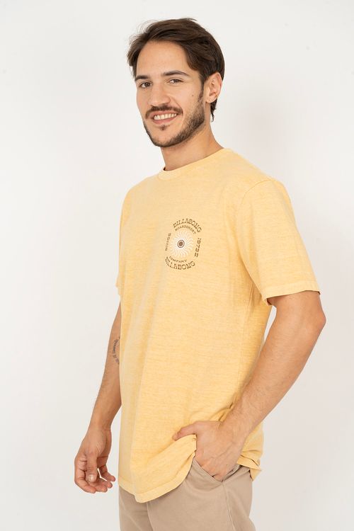 Camiseta Billabong M/C Single Fin Mostarda