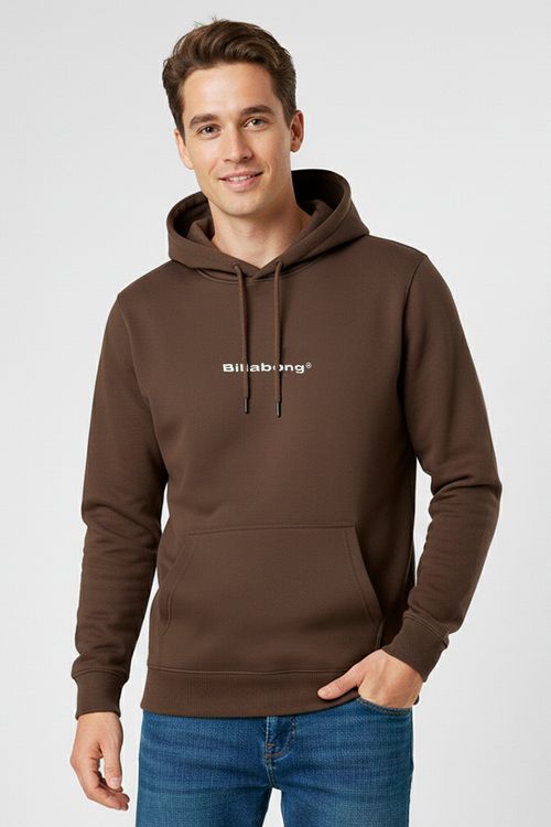 Moletom Billabong Fech Smitty Tn Marrom Escuro