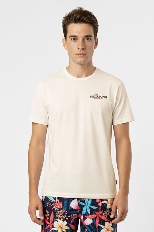 Camiseta Billabong M/C No Pressure Tn Off White