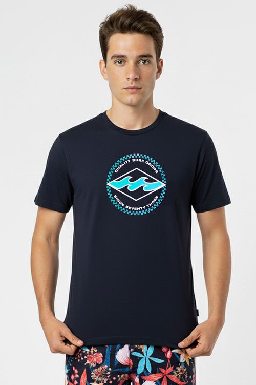 Camiseta Billabong M/C Rotor Diamond Ii Tn Marinho