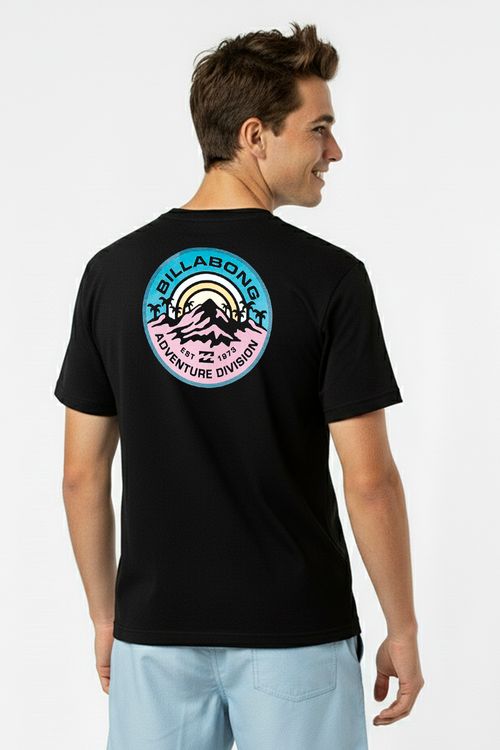 Camiseta Billabong M/C Rockies Tn Preto