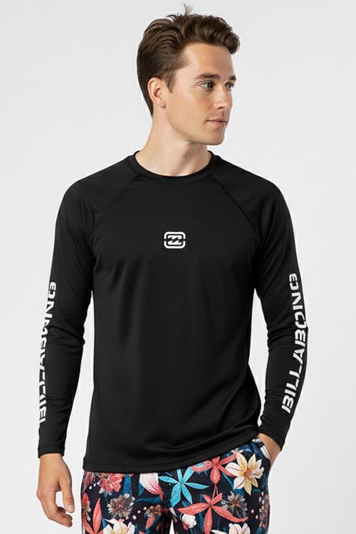 Camiseta Billabong Surf M/L Surf Bracket Wave Tn Preto