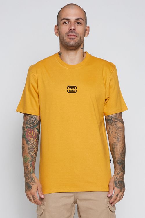 Camiseta Billabong M/C Bracket Wave Color Mostarda