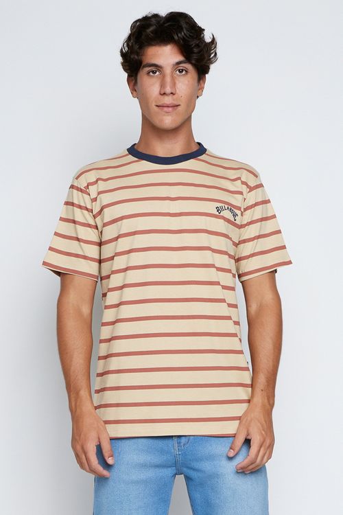 Camiseta Billabong M/C Crew Stripe Multi Cores