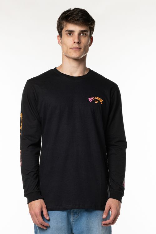 Camiseta Billabong M/L Snaking Arches Preto