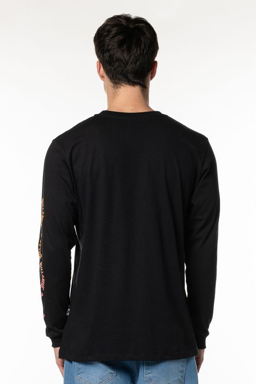 Camiseta Billabong M/L Snaking Arches Preto