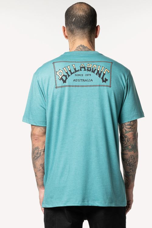Camiseta Billabong M/C Arch Wave III Verde Mescla