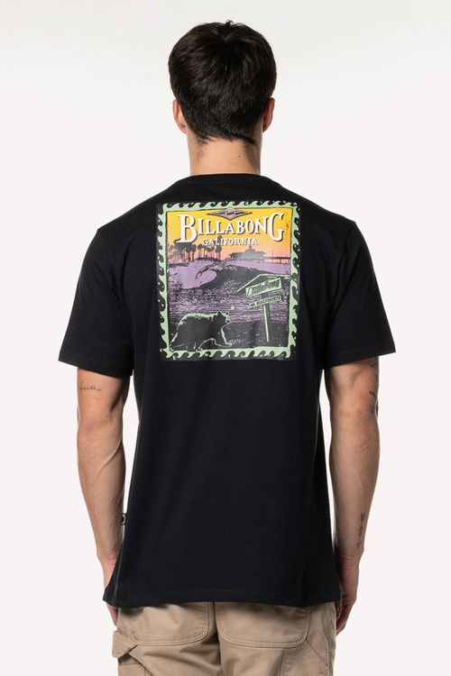 Camiseta Billabong M/C Places California Preto