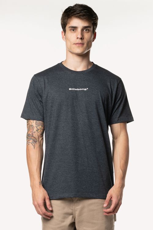 Camiseta Billabong M/C Smitty Cinza Escuro Mescla