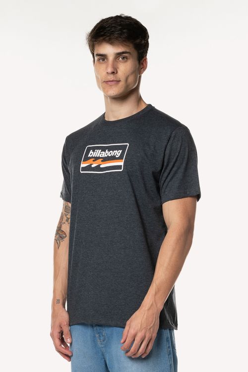 Camiseta Billabong M/C Walled IV Cinza Escuro Mescla