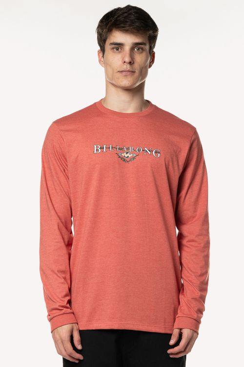 Camiseta Billabong M/L Worded Telha Mescla