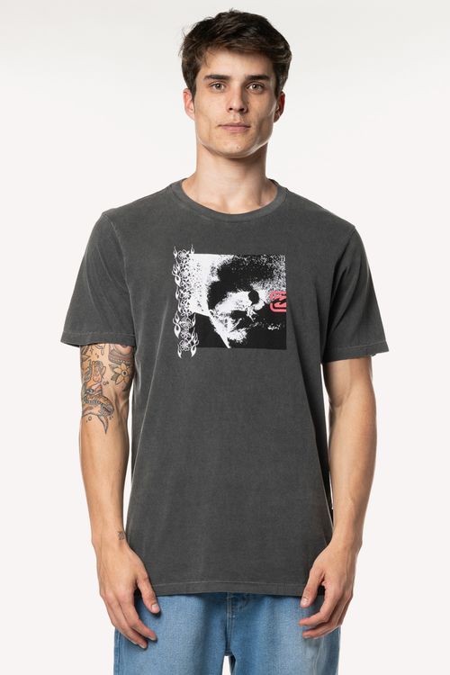 Camiseta Billabong M/C Centerfold Ww Cinza Escuro