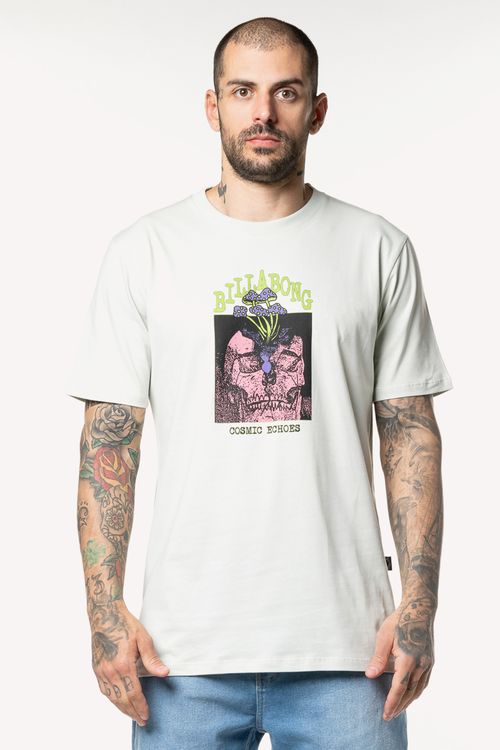 Camiseta Billabong M/C Growth Cinza Claro
