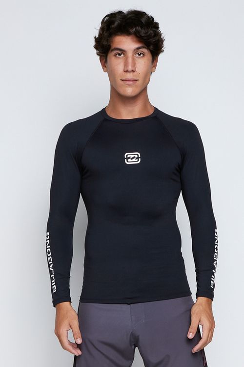 Camiseta Billabong Surf M/L Surf Bracket Wave Preto
