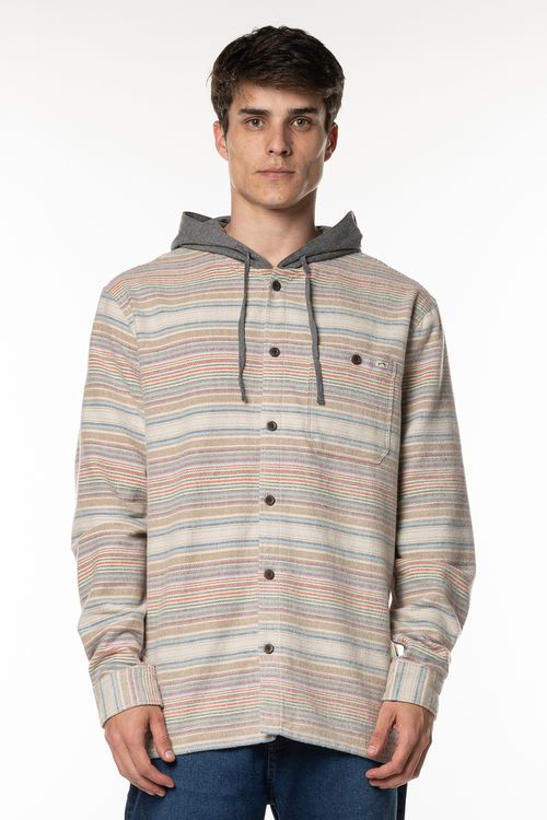 Camisa Billabong M/L Baja Flannel Oyster