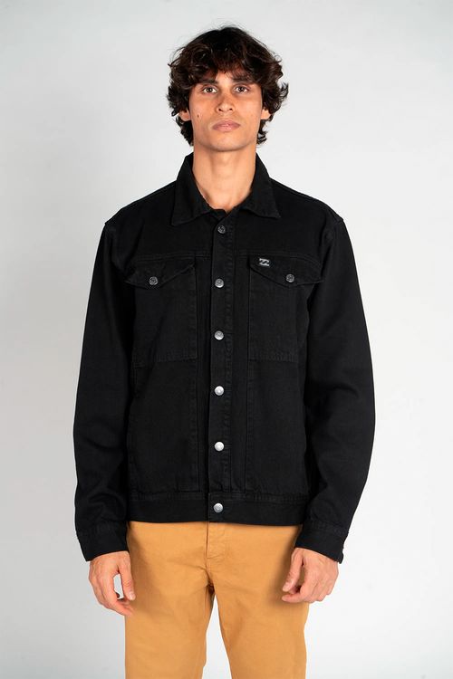 Jaqueta Billabong Barlow Jeans Black Preto