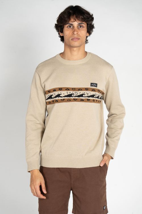 Tricot Billabong Wave Stripe Areia