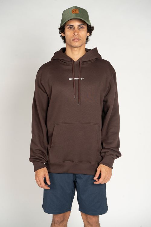 Moletom Billabong Fech Smitty Marrom Escuro