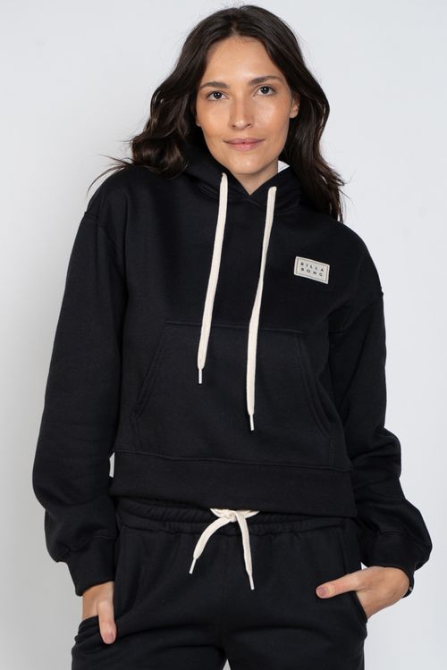 Moletom Billabong Fech Palmin Kendall Etiqueta Preto