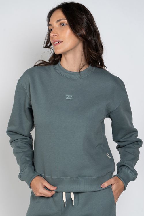 Moletom Billabong Care Cropped Fleece 2 Verde Militar