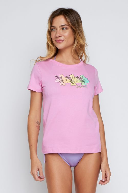 Camiseta Billabong M/C Aloha All Day Rosa