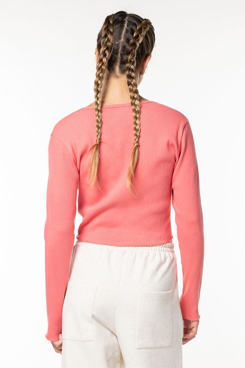 Blusa Billabong M/L Notch Rosa Escuro