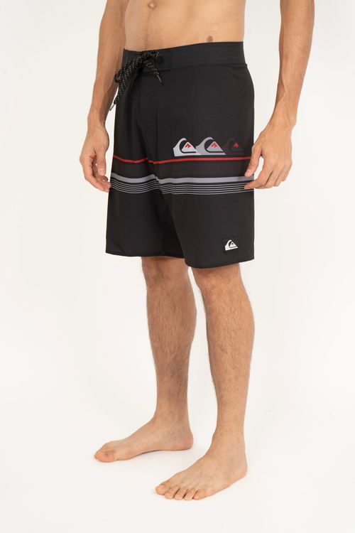 Boardshort Quiksilver Everyday Three Logo 20 Preto