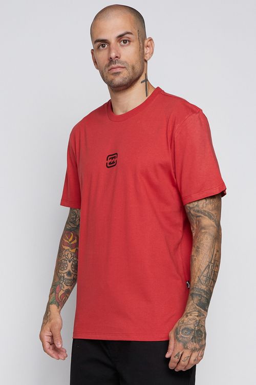 Camiseta Billabong M/C Bracket Wave Color Vermelho