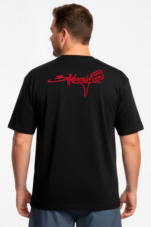 Camiseta Billabong M/C Bracket Script Ps Preto